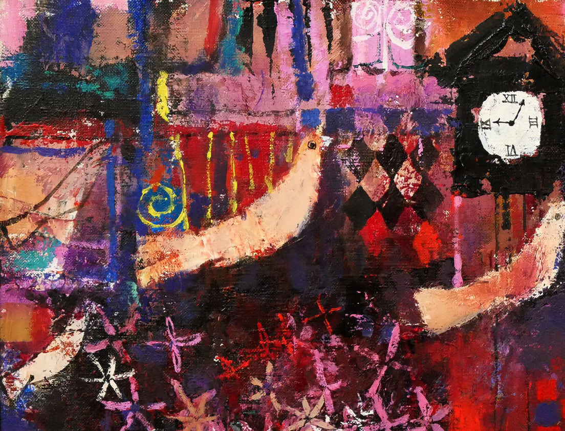 早川義孝「アトリエの中で」油絵・F10号 絵画買取・販売の小竹美術