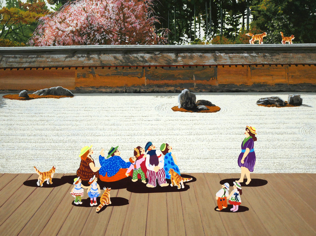 山形博導（ヒロヤマガタ）「日本のエッセンス 龍安寺」シルク