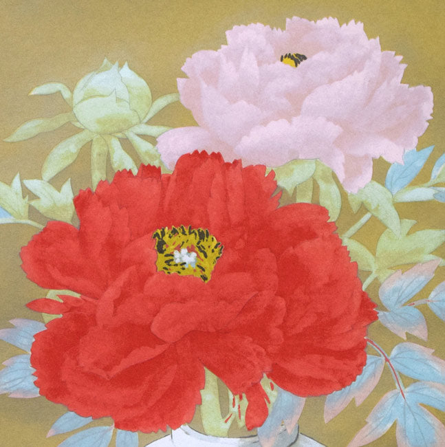 堀文子「緋牡丹」シルクスクリーン版画 絵画買取・販売の小竹美術