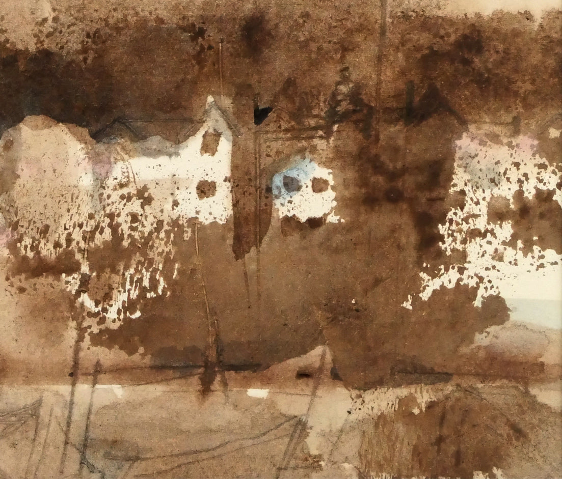 稲垣昌紀「HAKODATE（函館山）」水彩画・色紙 絵画買取・販売の小竹美術