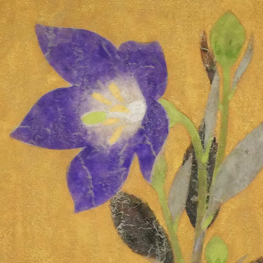 岩橋英遠「桔梗」日本画・10号大 絵画買取・販売の小竹美術