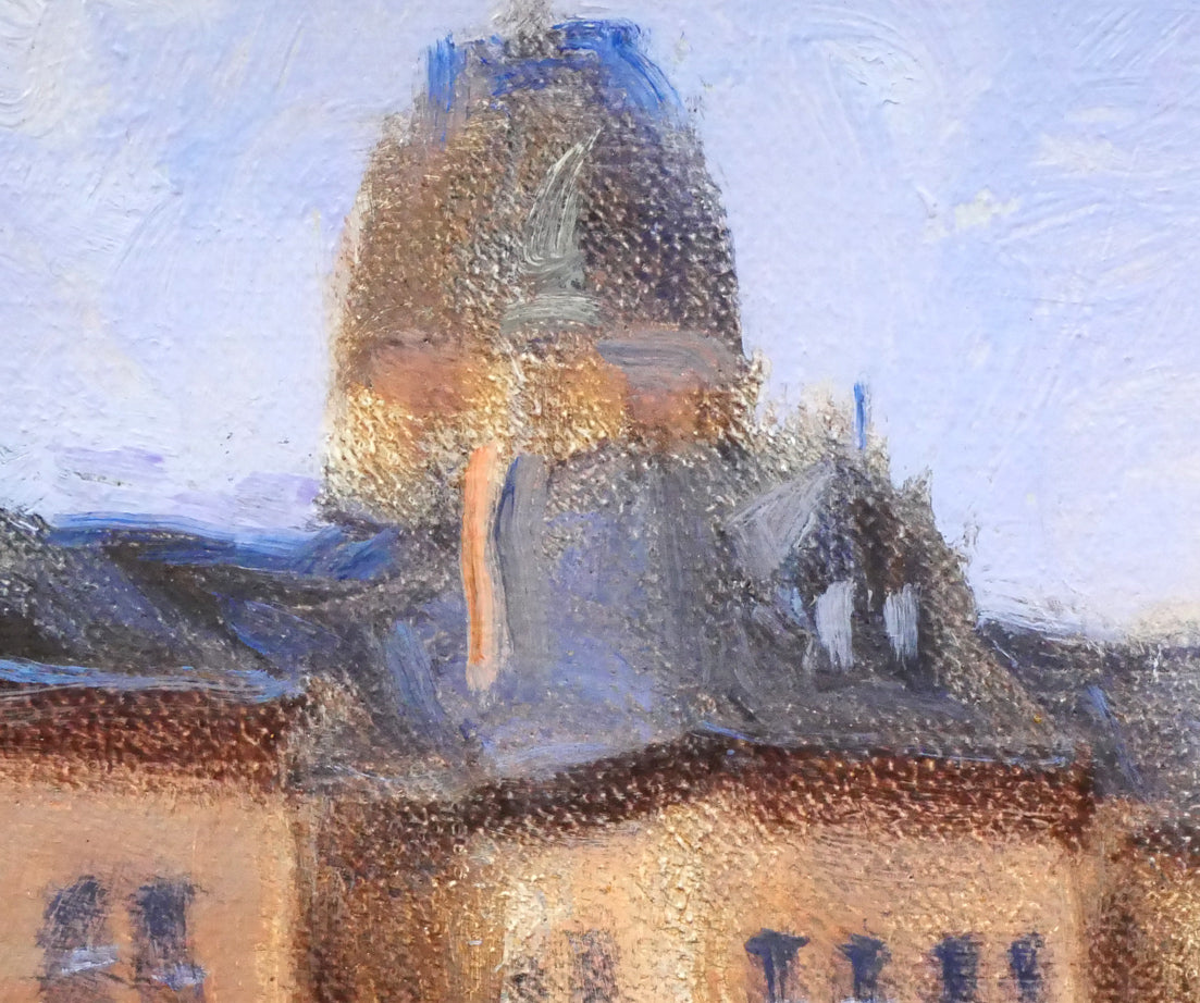 伊藤仁「北海道庁」油絵・F4号 絵画買取・販売の小竹美術