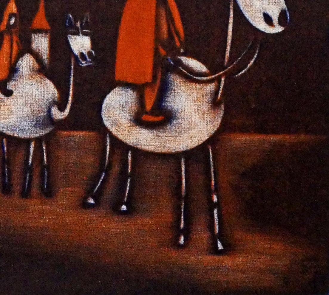 金沢一彦「旅立ち」銅版画 絵画買取・販売の小竹美術