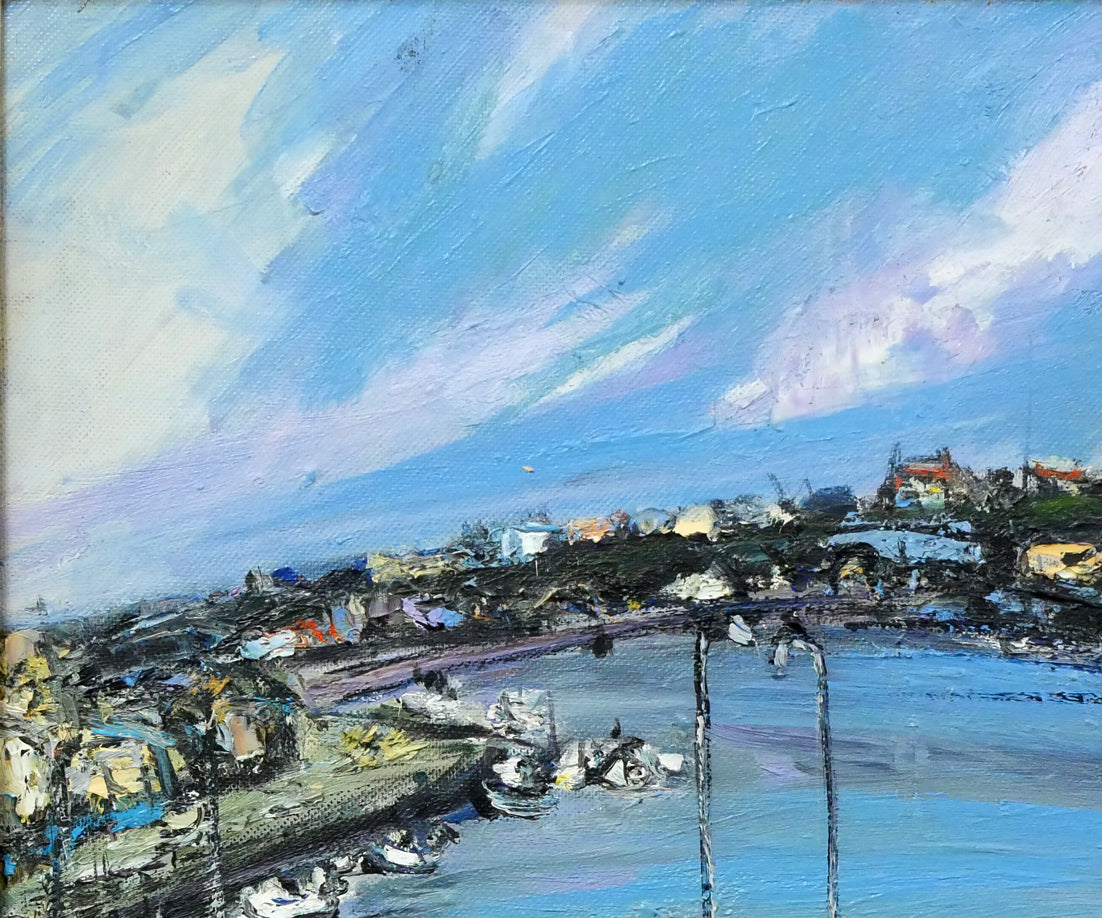 木島務「釧路幣舞橋」油絵・F8号 絵画買取・販売の小竹美術