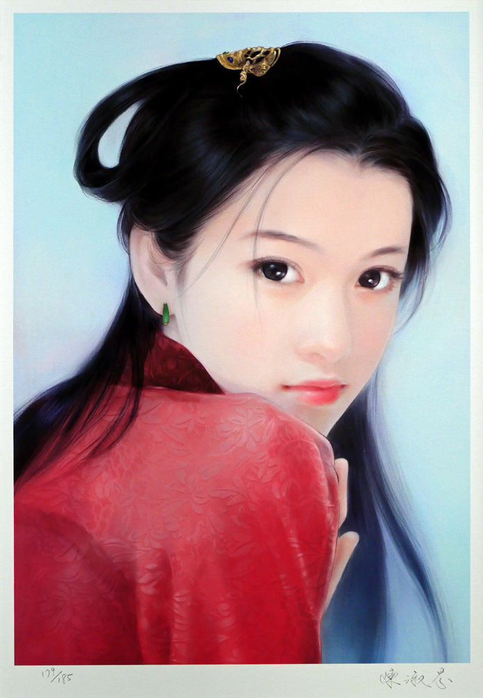 平凡&陳淑芬(コモン&チェン・シュウフェン)「未練」ジクレ+手彩 絵画