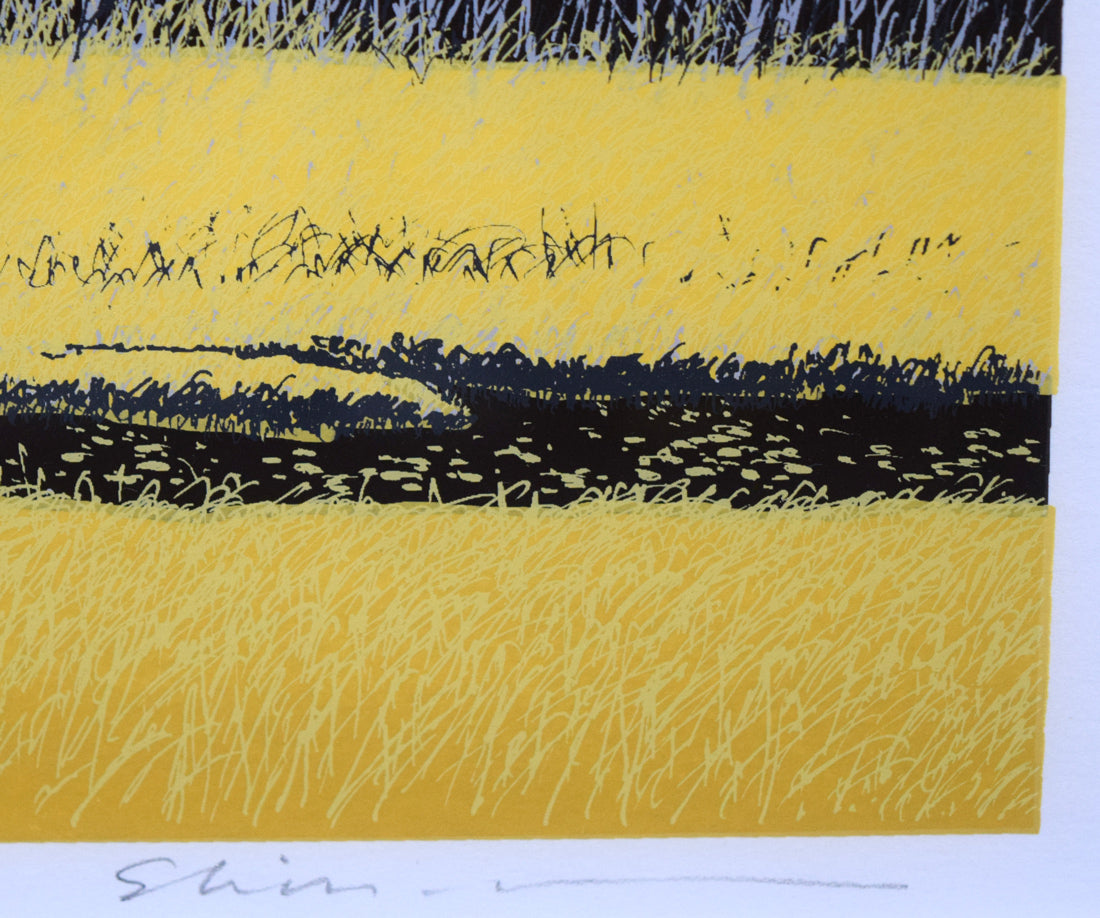 小暮真望「拠水林の四季（秋）」シルクスクリーン版画 絵画買取・販売