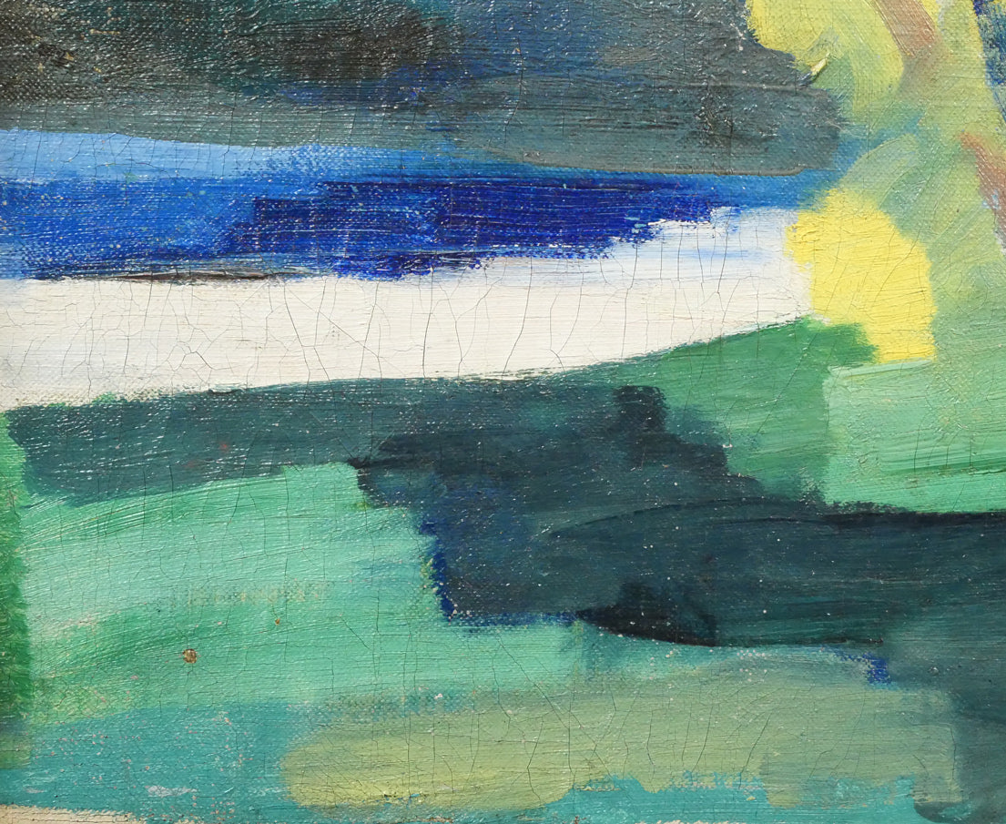 小山昇「風景」油絵・F6号 絵画買取・販売の小竹美術