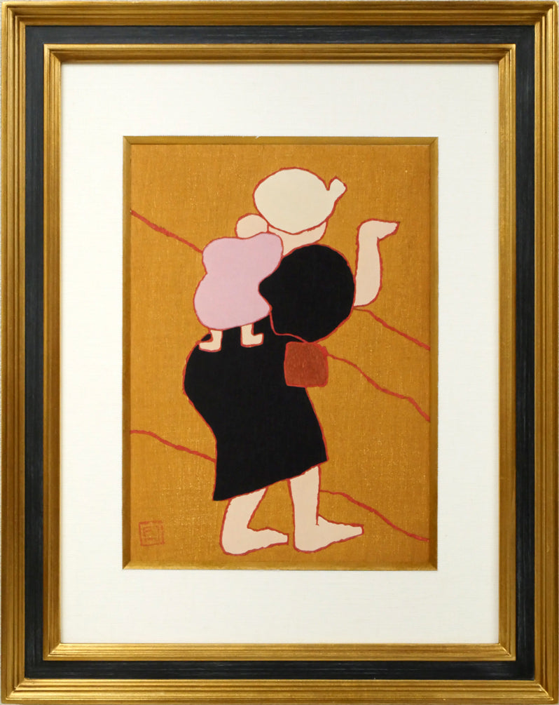 田崎広助「箱根朱富士」リトグラフ 絵画買取・販売の小竹美術