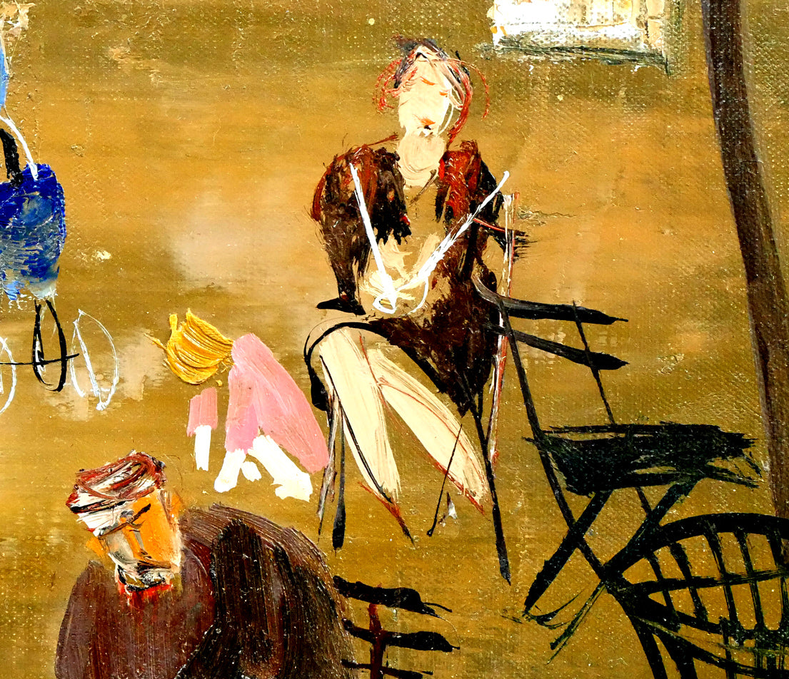 増田誠「ルクサンブルグ公園」油絵・F6号 絵画買取・販売の小竹美術