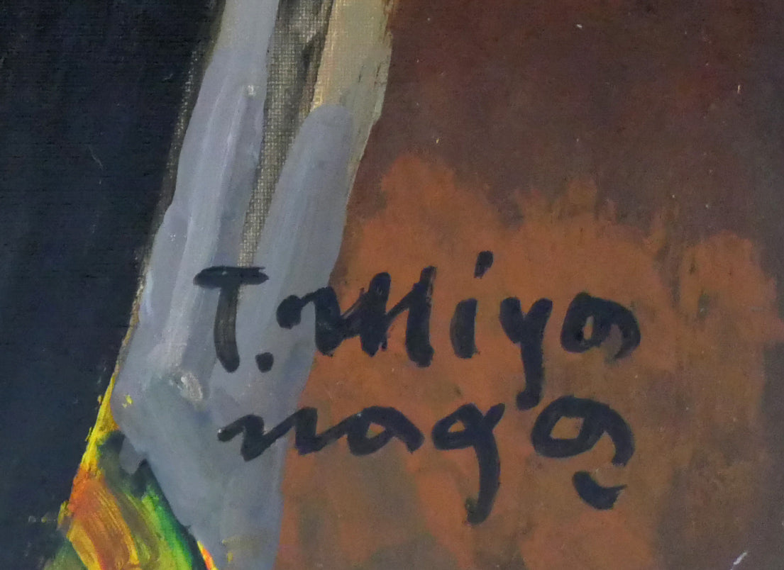 宮永岳彦「婦人像」油絵・F6号 絵画買取・販売の小竹美術