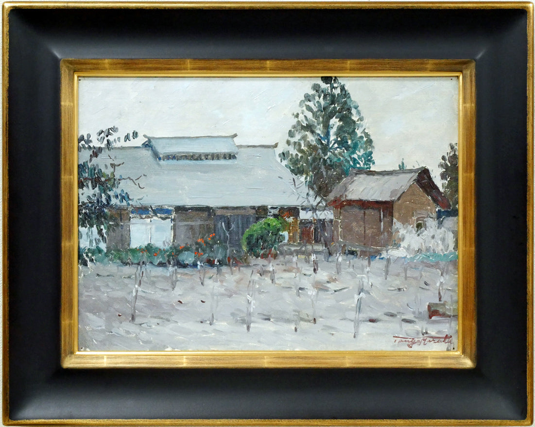 村田丹下「室蘭風景」油絵・P8号 絵画買取・販売の小竹美術