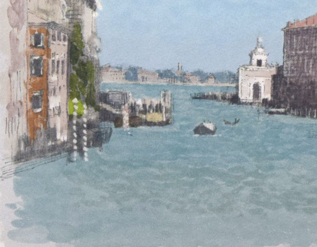 中村清治「ヴェネツィア風景」リトグラフ 絵画買取・販売の小竹美術