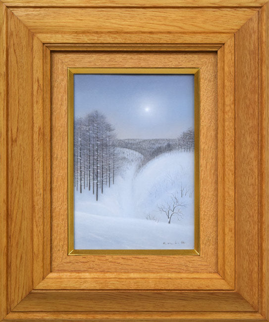 越智紀久張「日輪（厚田風景）」油絵・F10号 絵画買取・販売の小竹美術