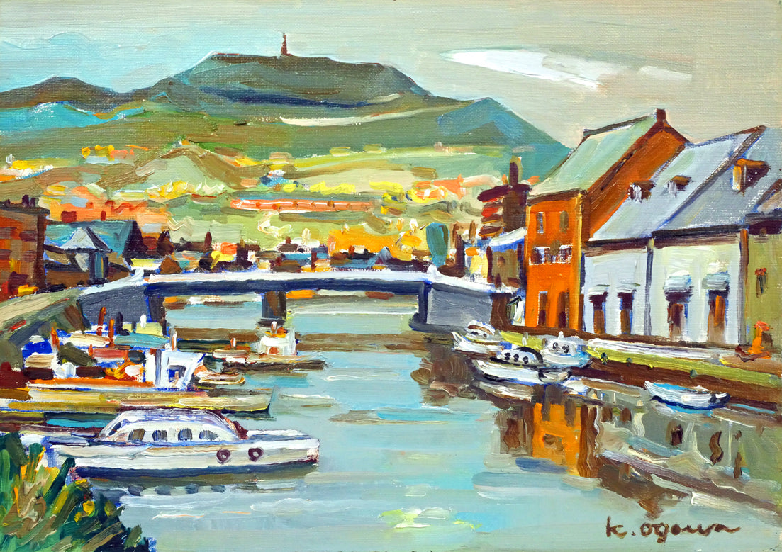 運河の橋 油絵F8(455×380mm)