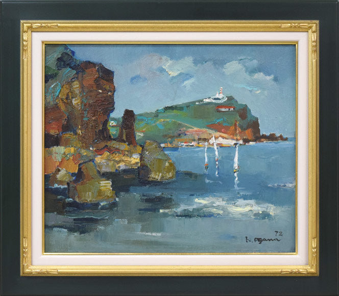 須田三代治「牡丹」油絵・F10号 絵画買取・販売の小竹美術