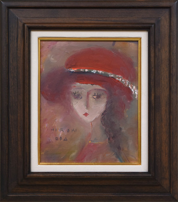 織田広喜「少女」油絵・F3号 絵画買取・販売の小竹美術