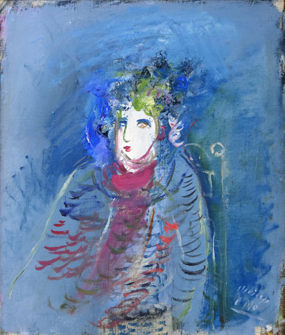 油絵98歳まで天命を全うした画家作画題夢F10号