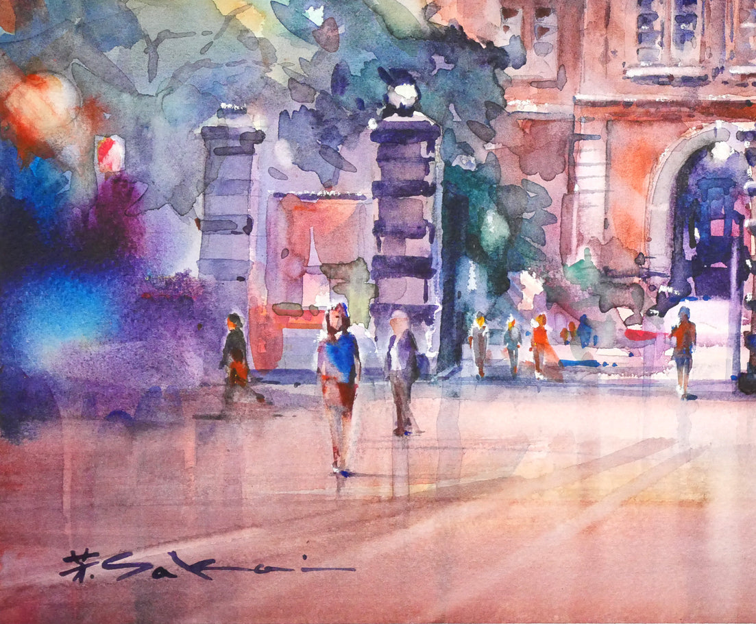 酒井芳元「北海道庁」水彩画・10号 絵画買取・販売の小竹美術