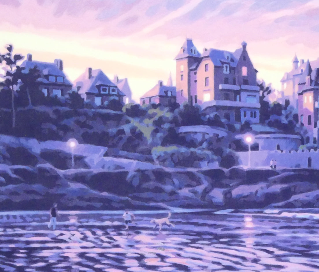 笹倉鉄平「エクリューズ浜」シルクスクリーン版画 絵画買取・販売の