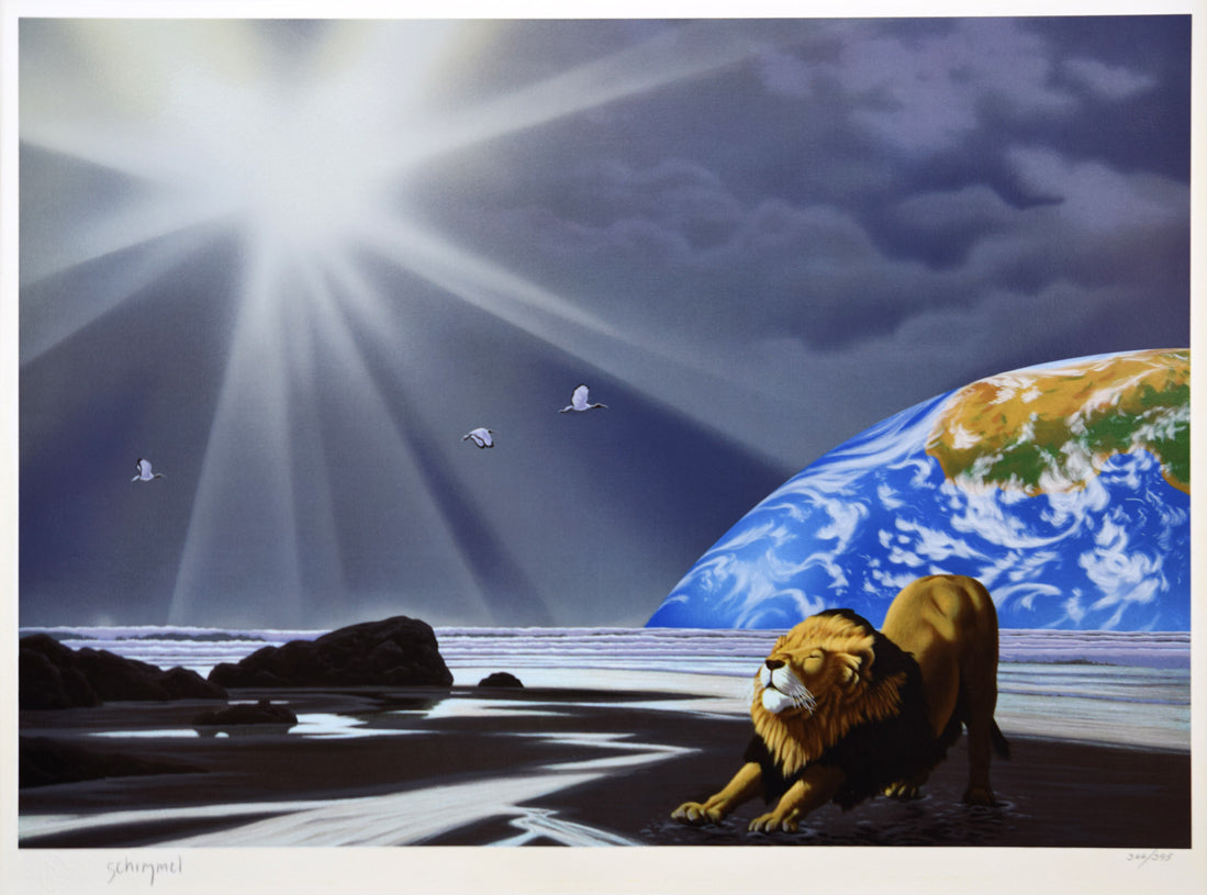 シム シメール（Schim SCHIMMEL）「目覚め」ミクストメディア版画 絵画