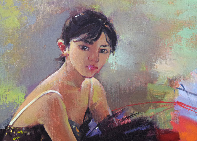 寺井重三「踊り子」油絵・F10号 絵画買取・販売の小竹美術