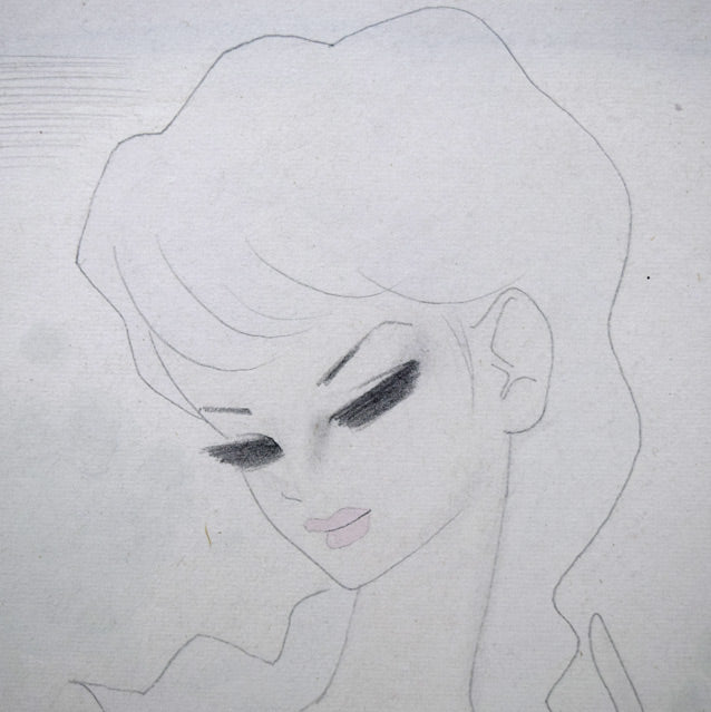 東郷青児「婦人像」水彩画・色紙 絵画買取・販売の小竹美術