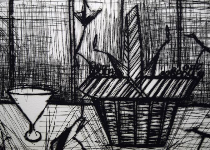 ベルナール ビュッフェ（Bernard BUFFET）「静物」ドライポイント（銅