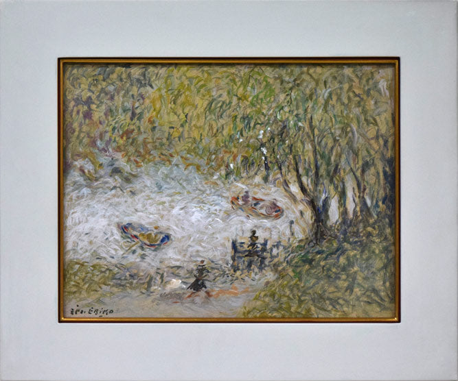 蛯子善悦「花」油絵・F8号 絵画買取・販売の小竹美術