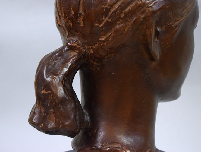 舟越保武「ローラ」ブロンズ作品・共箱 絵画買取・販売の小竹美術