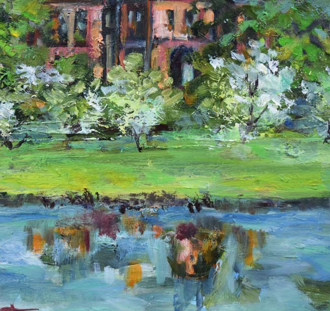 原賢司「北海道庁」油絵・F10号 絵画買取・販売の小竹美術