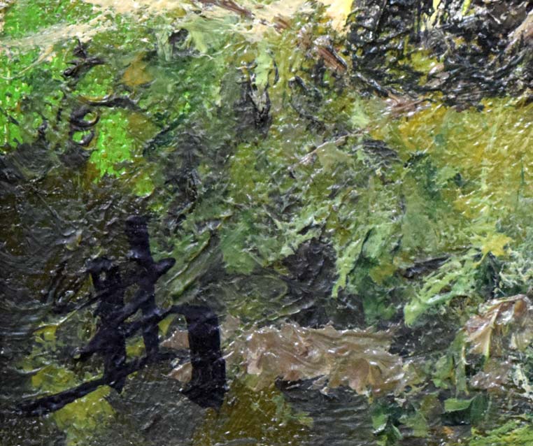 林喜市郎「夏の秘境」油絵・F8号 絵画買取・販売の小竹美術