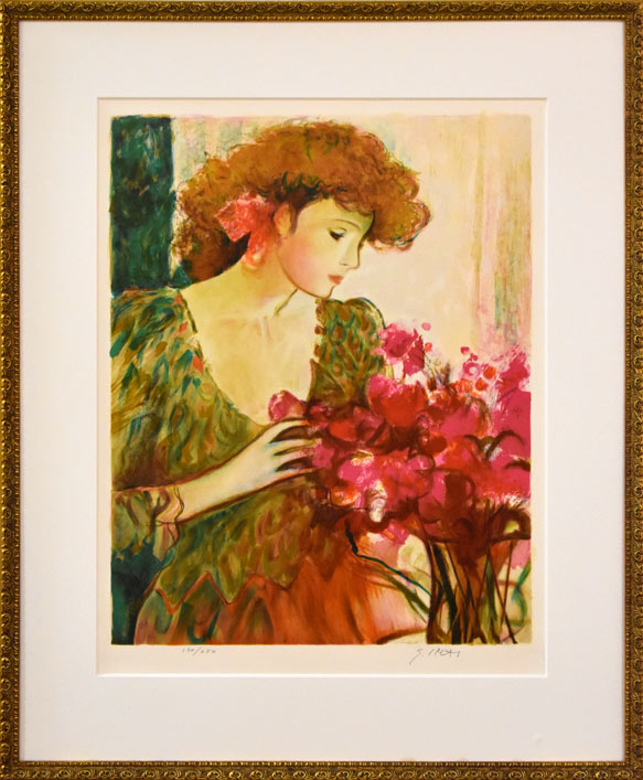 武田靖夫「能・羽衣」油絵・F8号 絵画買取・販売の小竹美術