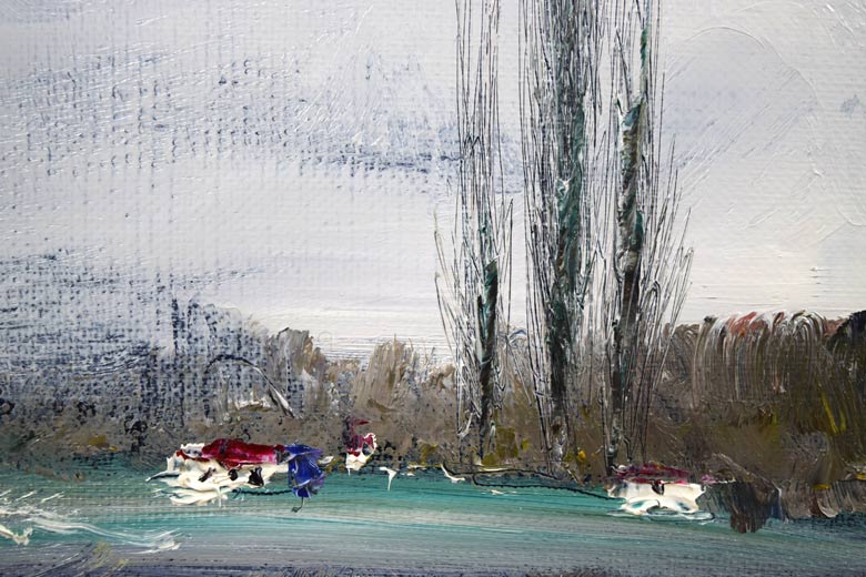 片山弘明「北の風景（富良野ラベンダー）」油絵・F20号 絵画買取・販売