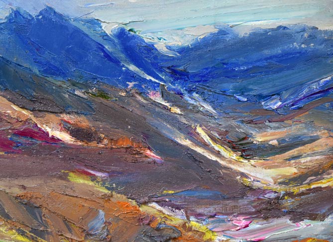 甲斐駒と五月」絵画 油絵 油彩画 F8