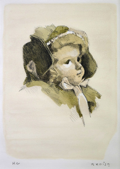 小磯良平「西洋人形」リトグラフ 絵画買取・販売の小竹美術