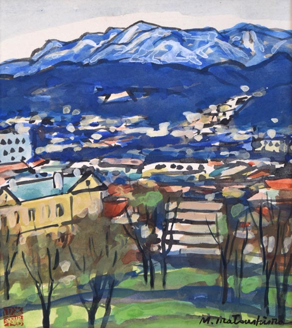 松島正幸「風景画」水彩画・色紙 絵画買取・販売の小竹美術