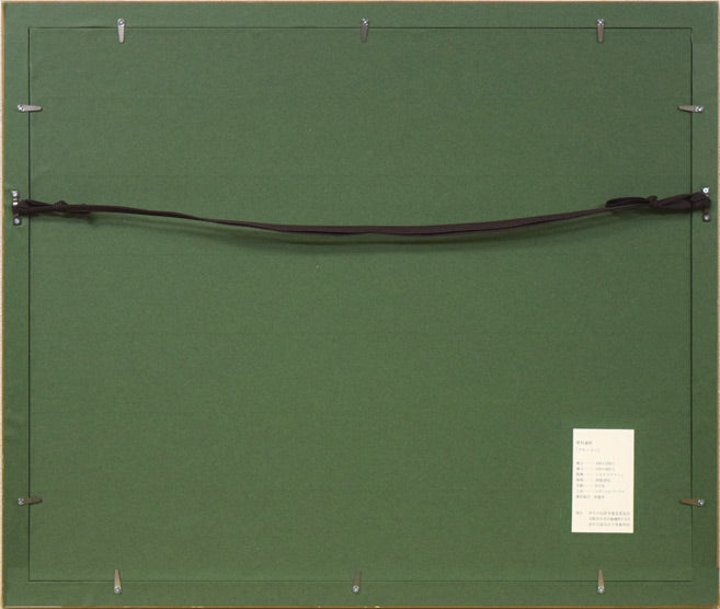 美品 野村義照「ブルージュ」シルクスクリーン 直筆サイン・証明シール