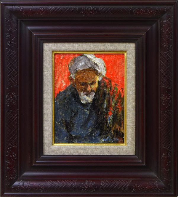 原田優「早春」油絵・F4号 絵画買取・販売の小竹美術