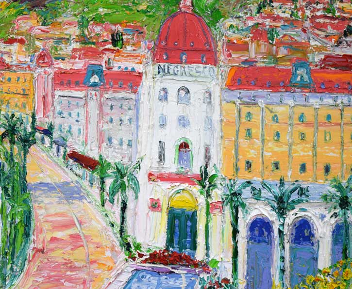 鈴木マサハル「NICE（フランス）」油絵・F30号 絵画買取・販売の小竹美術
