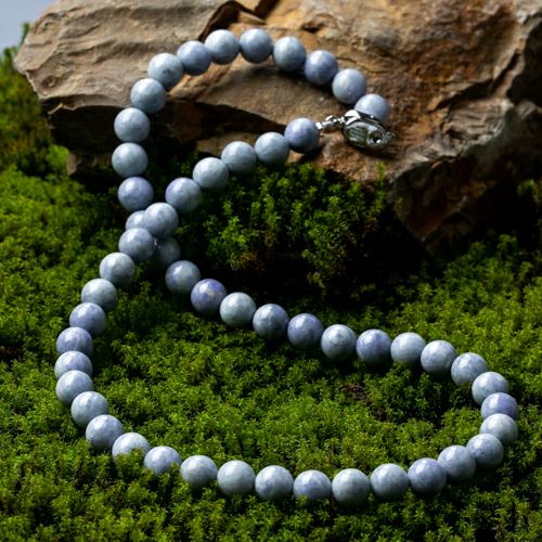 長さ44cm・8mm小玉のネックレス・爽やかな輝き・艶良し】（高品質