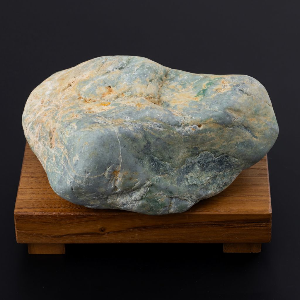 川石・青緑色・3,000g】（高品質青色ヒスイ）糸魚川天然翡翠原石