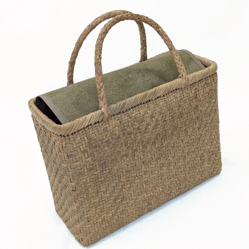 山葡萄かごバッグ 網代編み 4-5mmひご 735g W32.5cm 国産 奥会津三島町