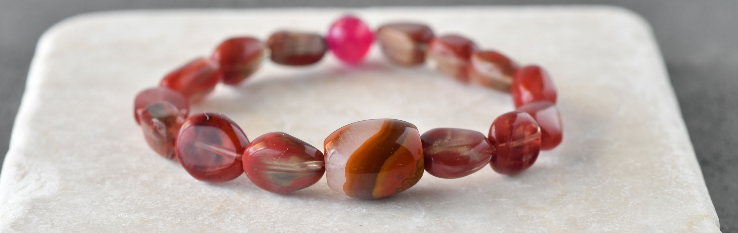 南紅瑪瑙 - 天然石で作るお守りブレスレット、お守り数珠の販売・通販