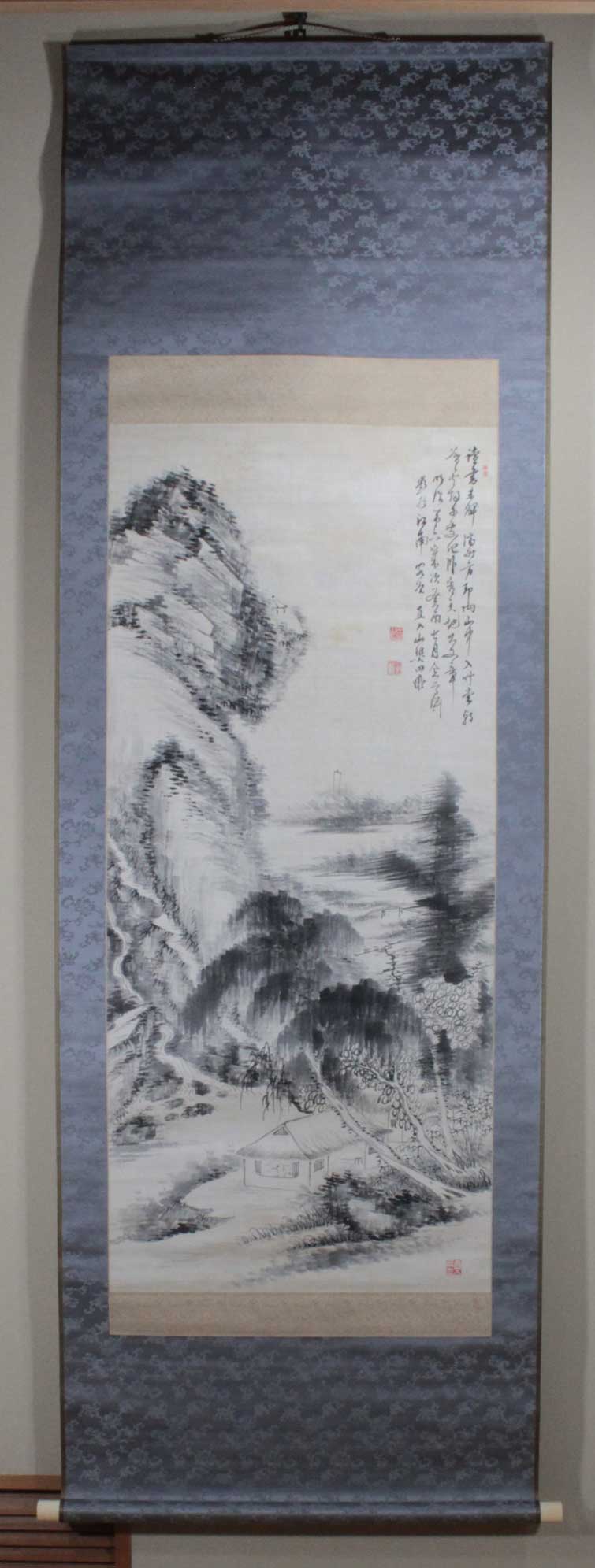 水墨清渓高栖図｜新・古美術 高美堂（こうびどう）｜掛軸販売・通販