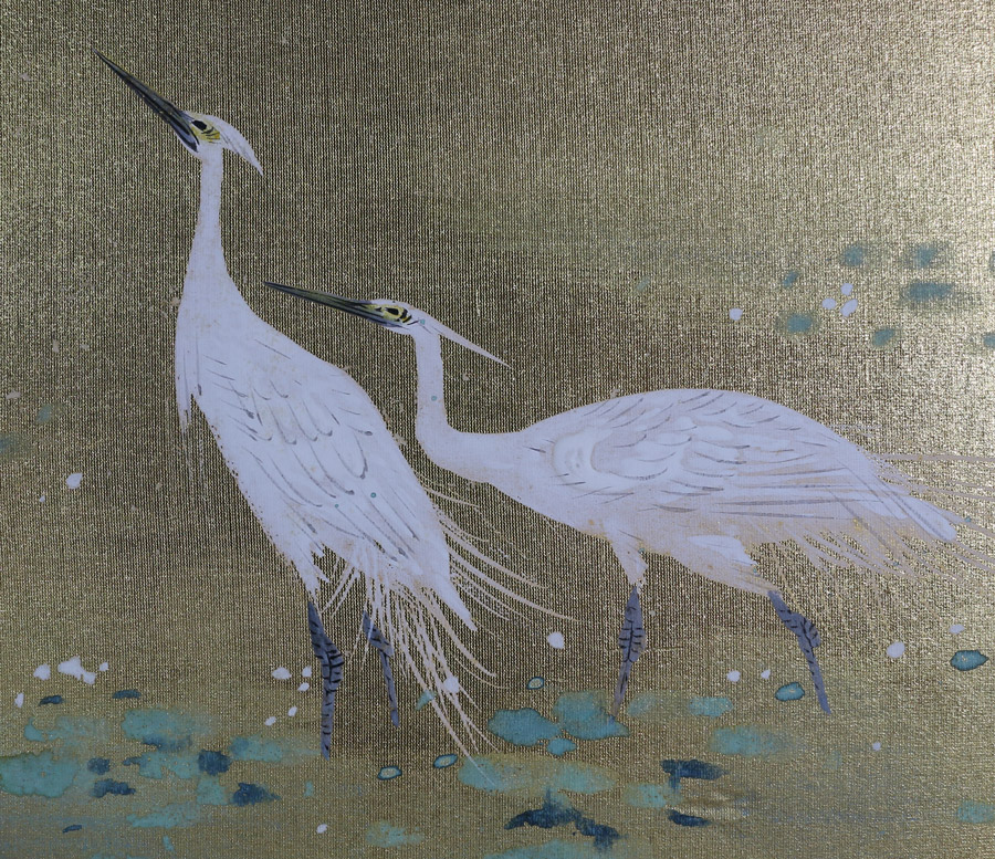 白鷺｜色紙｜新・古美術 高美堂（こうびどう）｜掛軸販売・通販・買取