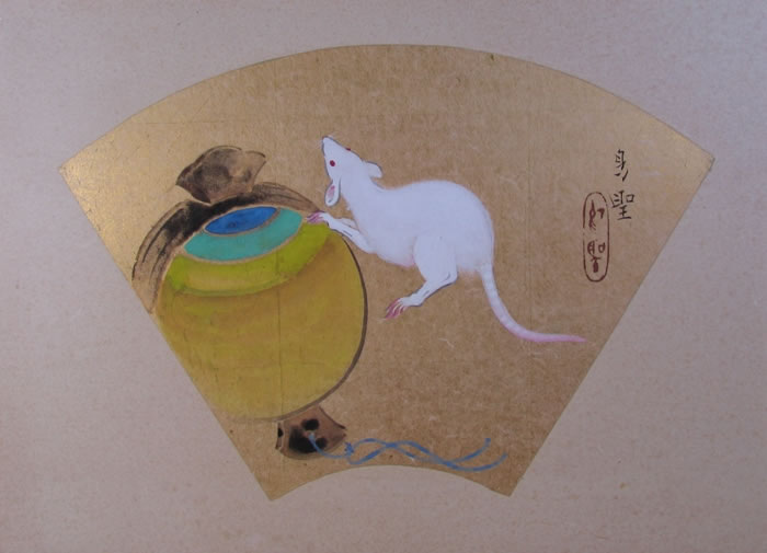 小槌鼠（日本画）｜新・古美術 高美堂（こうびどう）｜掛軸販売・通販