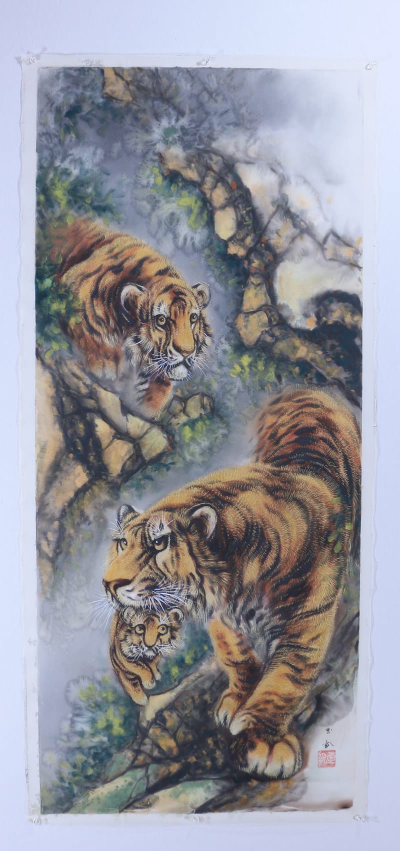 親子虎（まくり・未表装）｜新・古美術 高美堂（こうびどう）｜掛軸