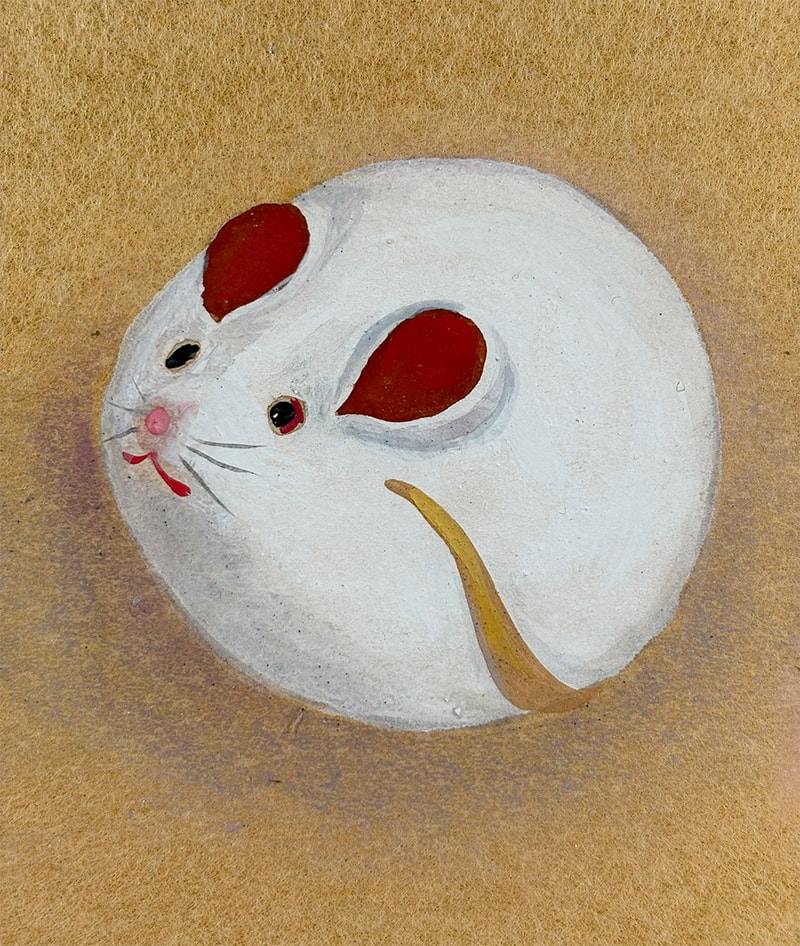 開運子（鼠）（色紙）｜新・古美術 高美堂（こうびどう）｜掛軸販売