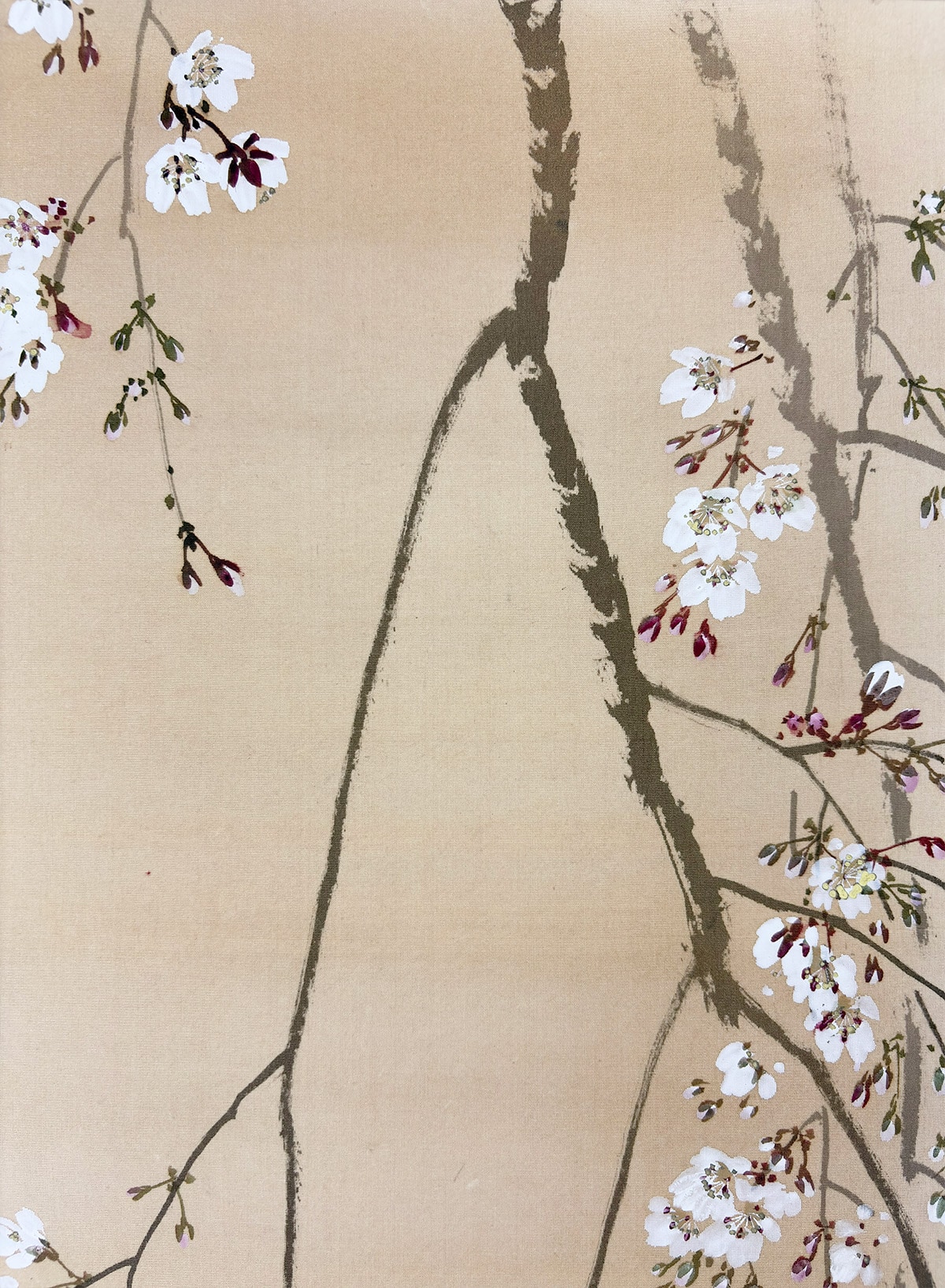 桜花双鶏｜新・古美術 高美堂（こうびどう）｜掛軸販売・通販・買取