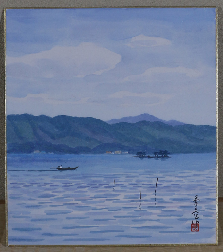 宍道湖風景｜色紙｜新・古美術 高美堂（こうびどう）｜掛軸販売・通販